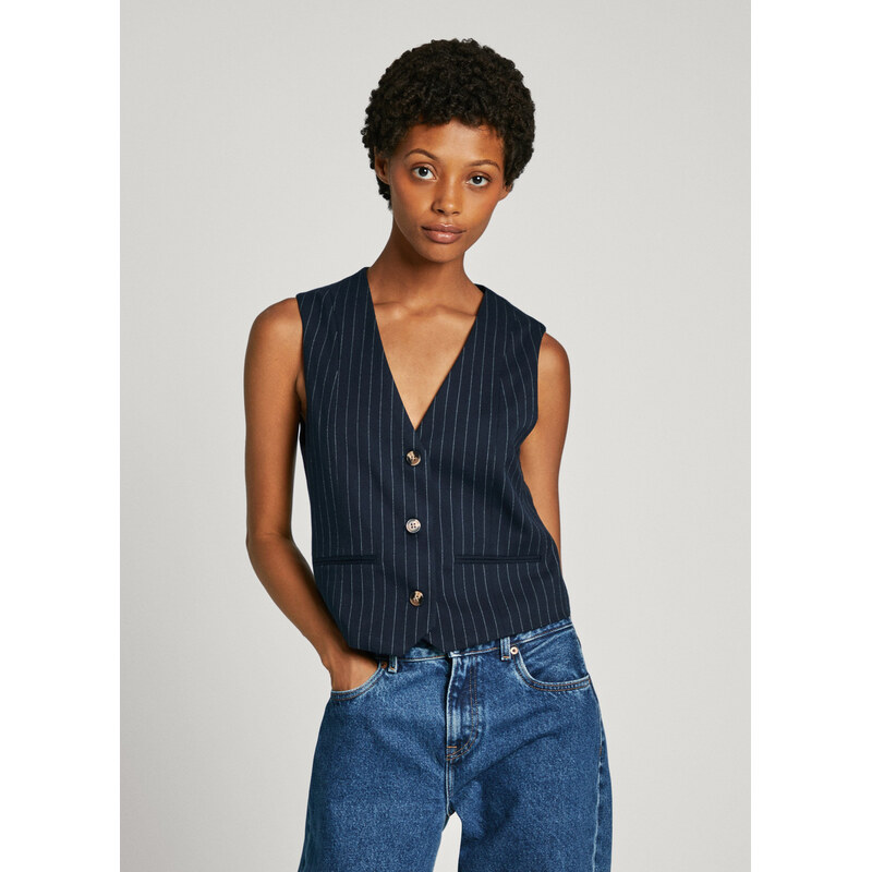 Pepe Jeans dámská modrá vesta DIANA