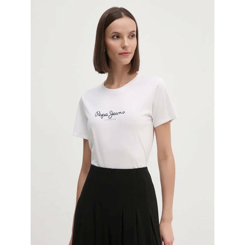 Pepe Jeans dámské bílé tričko