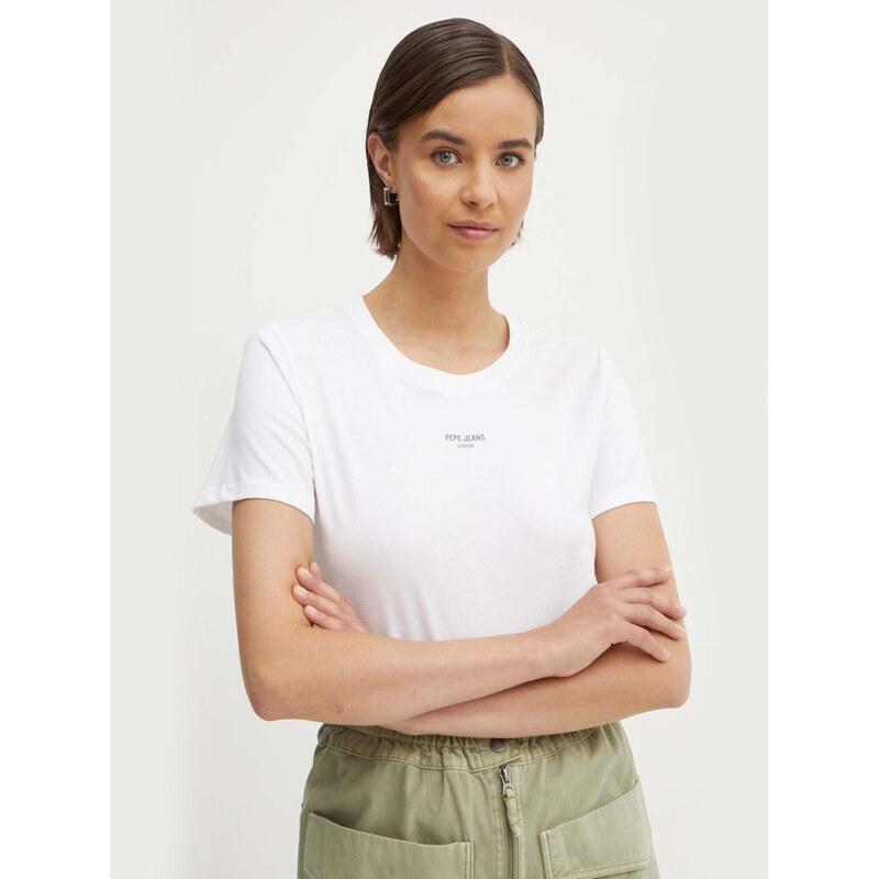 Pepe Jeans dámské bílé tričko