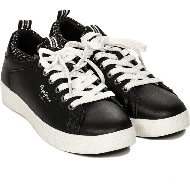 Pepe Jeans dámské černé kožené tenisky Roxy 109097034
