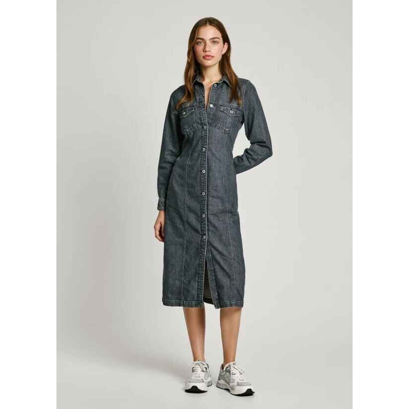 Pepe Jeans dámské černé džínové šaty