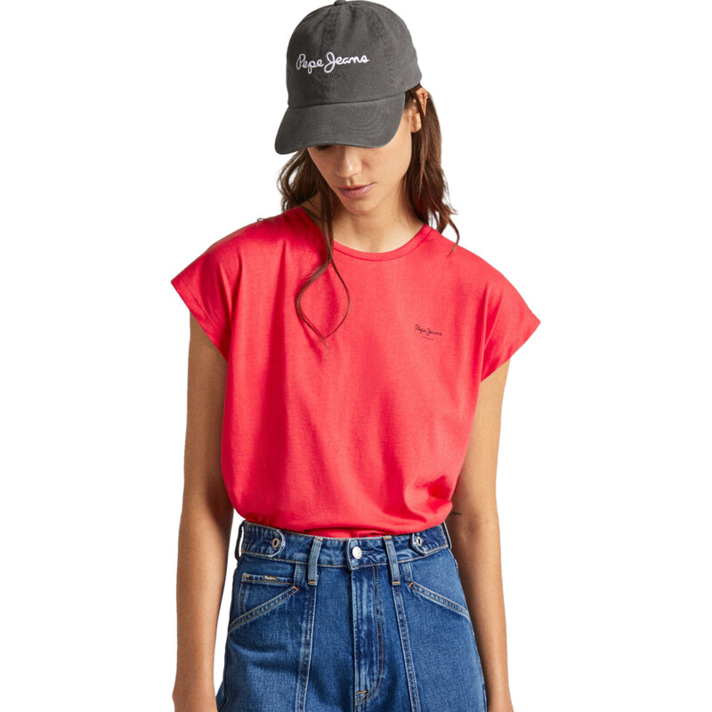 Pepe Jeans dámské červené tričko BLOOM