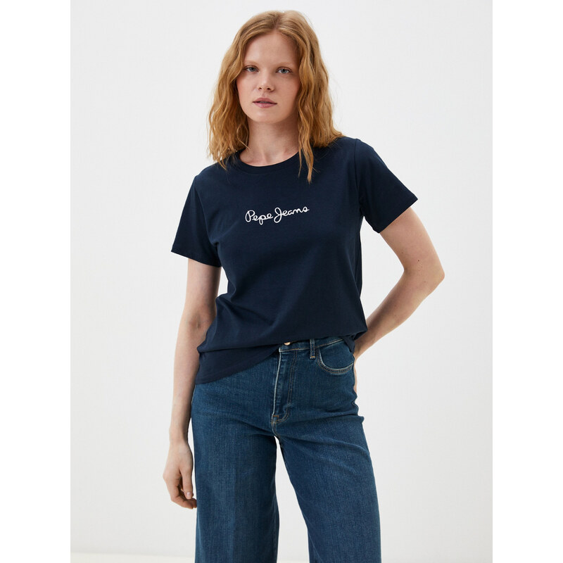 Pepe Jeans dámské tmavě modré tričko Lorette