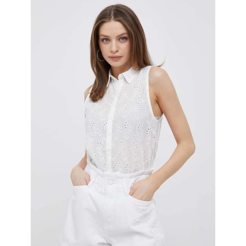 Pepe Jeans dámský bílý top