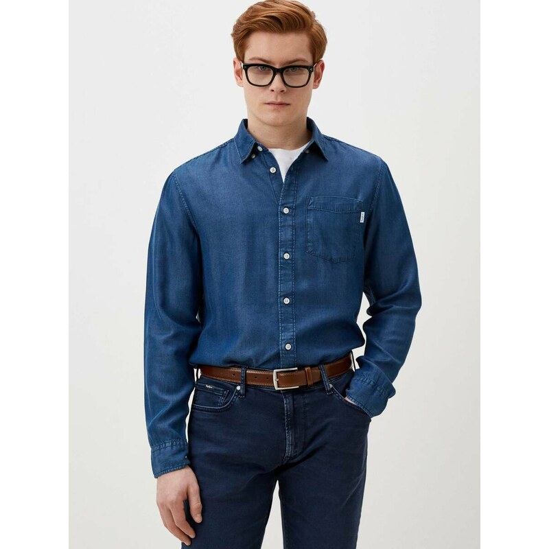 Pepe Jeans pánská modrá košile Petri