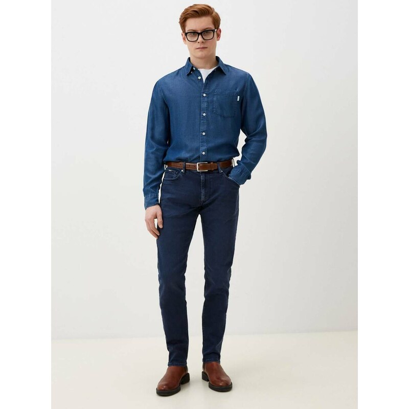Pepe Jeans pánská modrá košile Petri