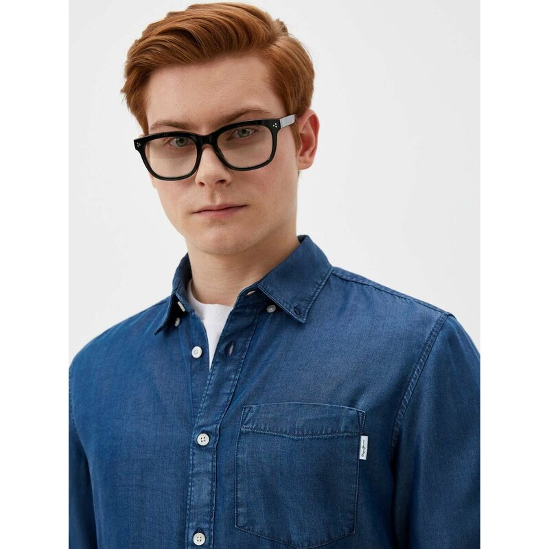 Pepe Jeans pánská modrá košile Petri
