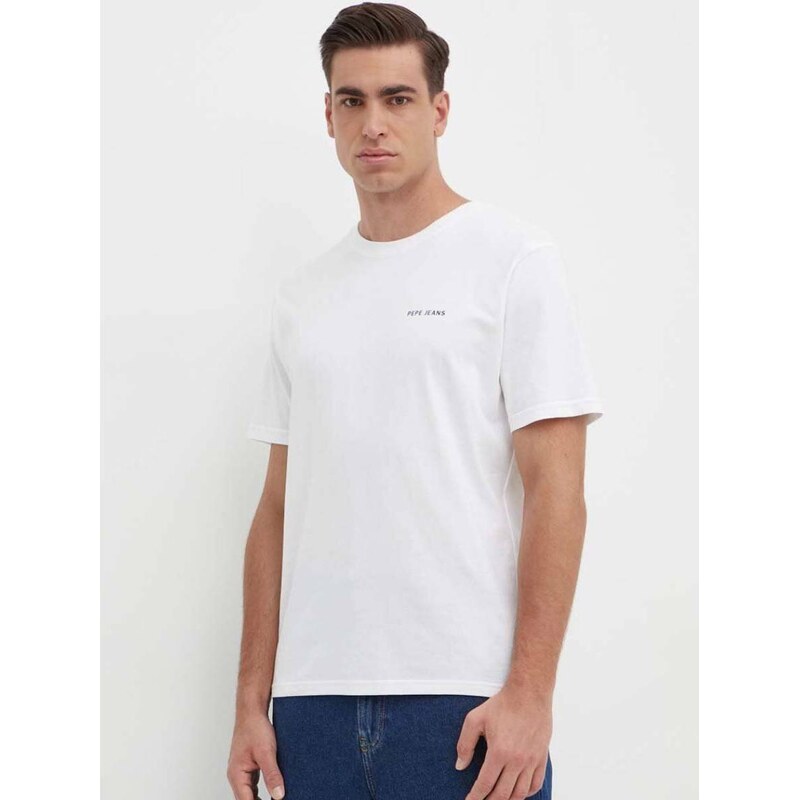 Pepe Jeans pánské bílé tričko Callum