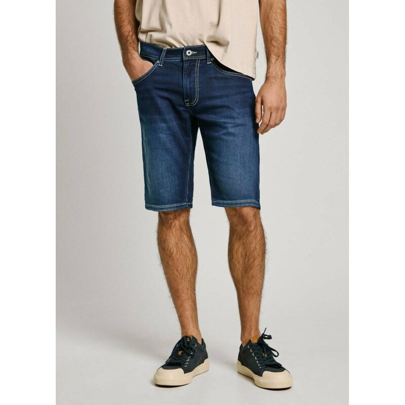 Pepe Jeans pánské modré džínové kraťasy