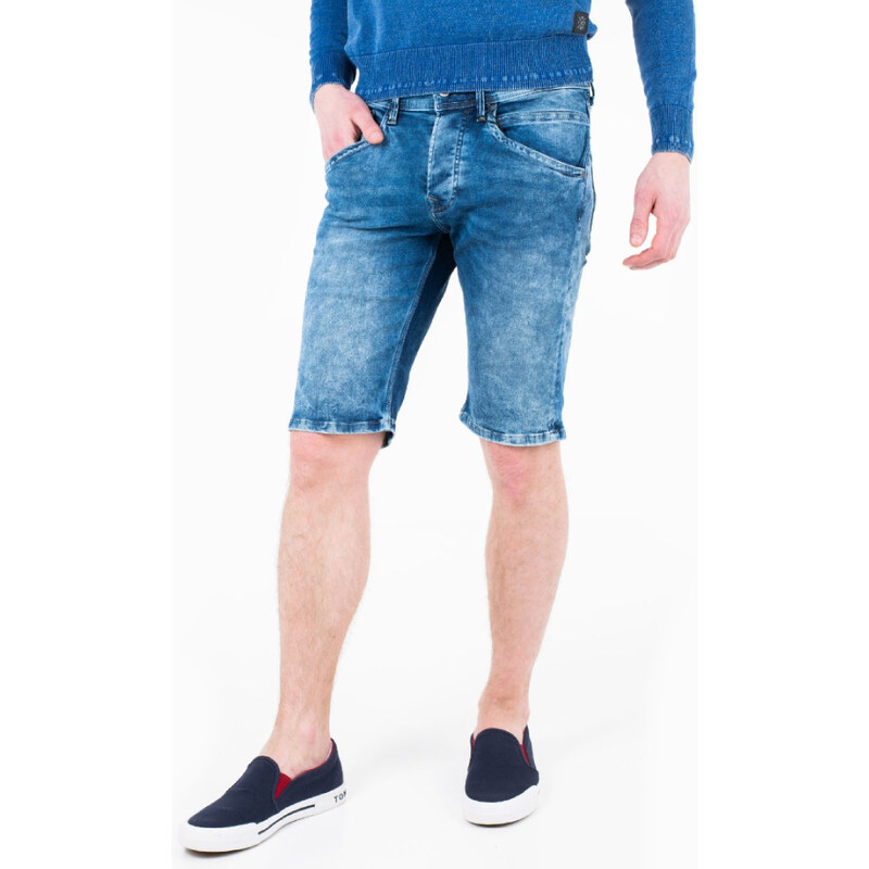 Pepe Jeans pánské modré džínové šortky Track