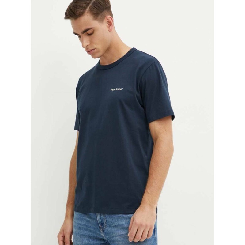 Pepe Jeans pánské modré tričko Alfie