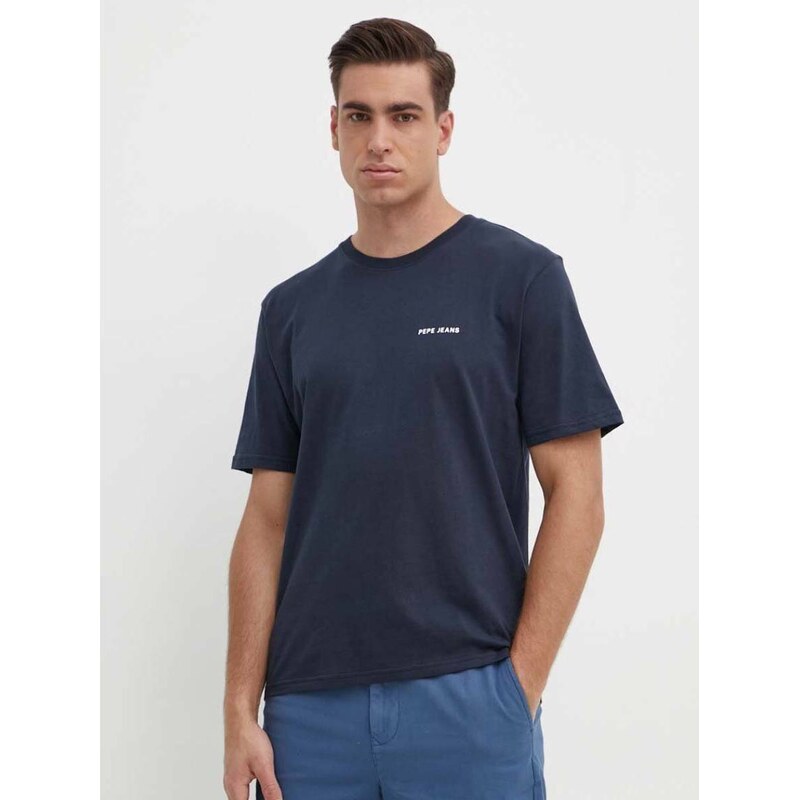 Pepe Jeans pánské modré tričko Callum