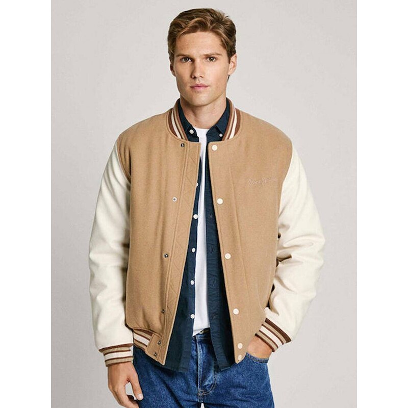 Pepe Jeans pánský béžový bomber Tustin
