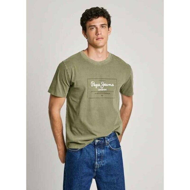 Pepe Jeans pánské zelené tričko Simon