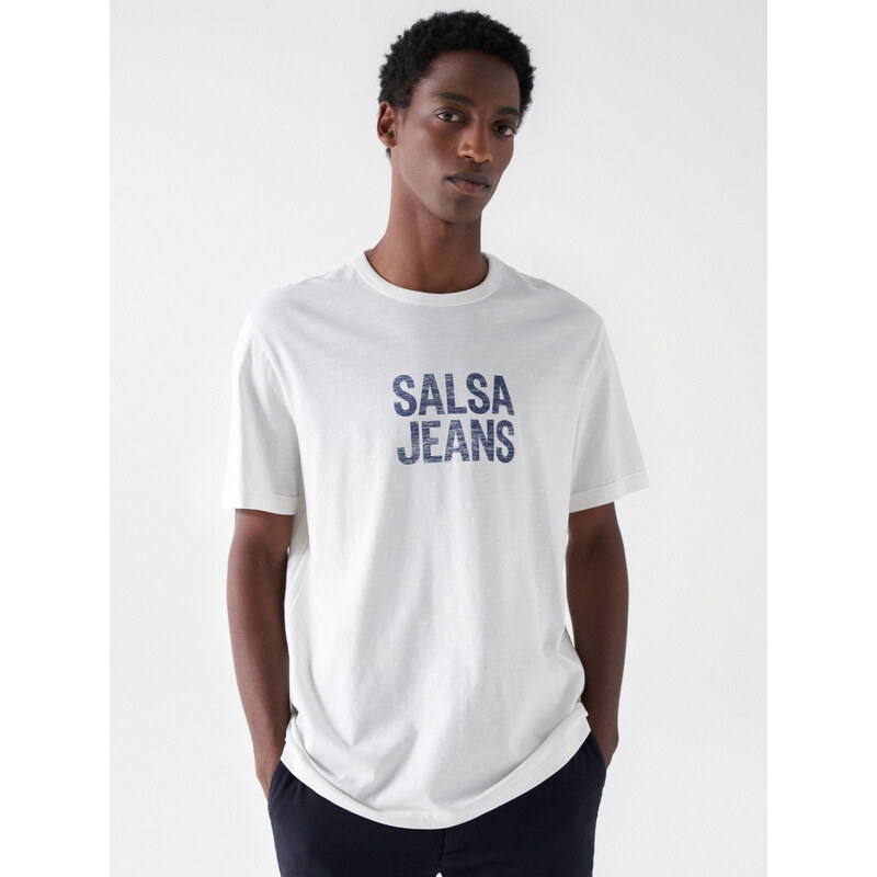 Salsa Jeans pánské bílé tričko