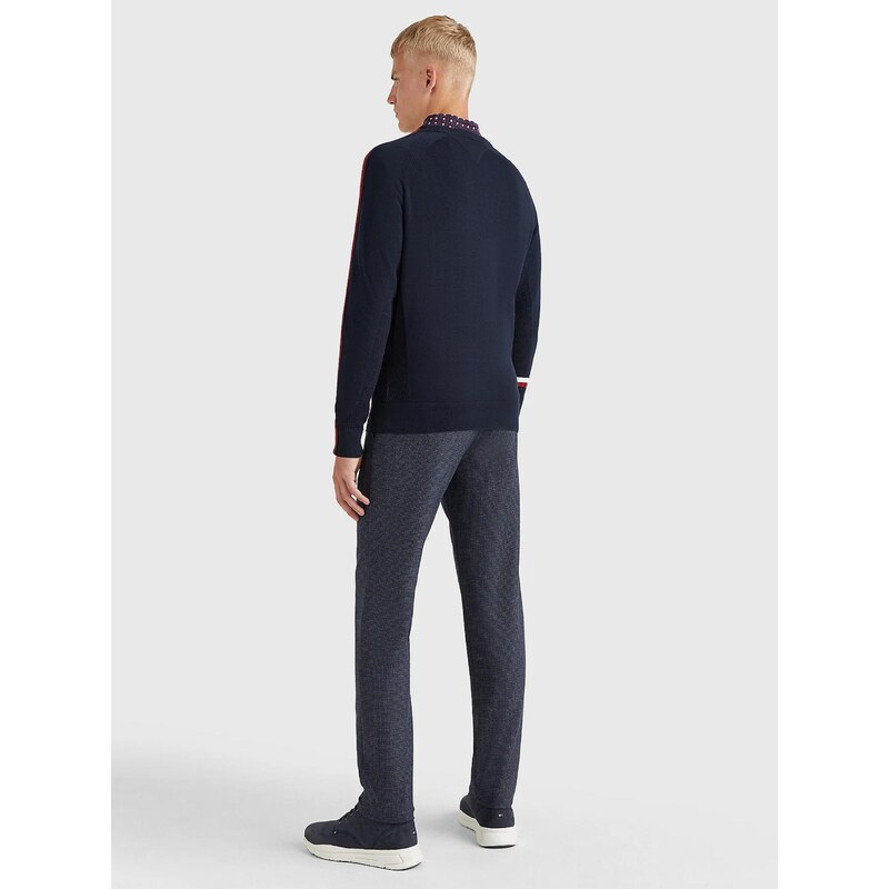 Tommy Hilfiger pánský tmavě modrý svetr Global stripe
