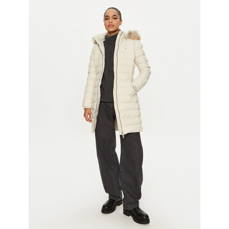 Tommy Jeans dámská béžová bunda