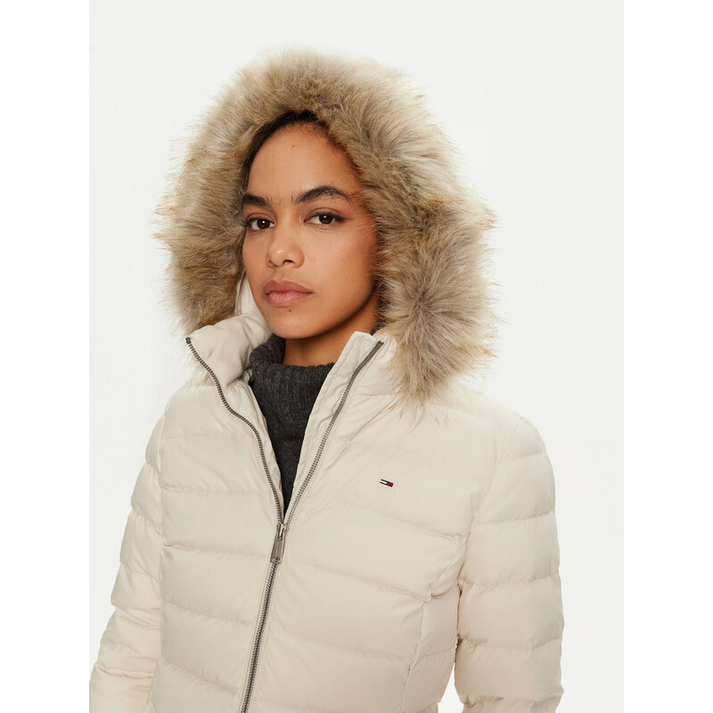 Tommy Jeans dámská béžová bunda