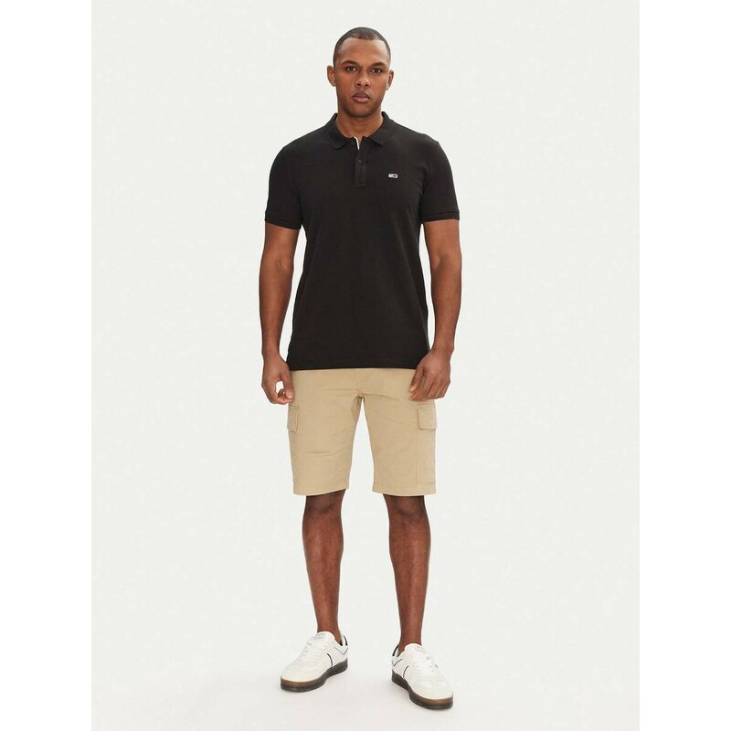 Tommy Jeans pánské černé polo tričko
