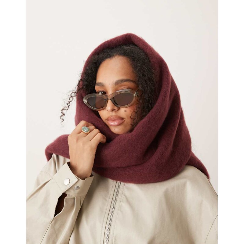 My Accessories supersoft oversized blanket scarf in dark