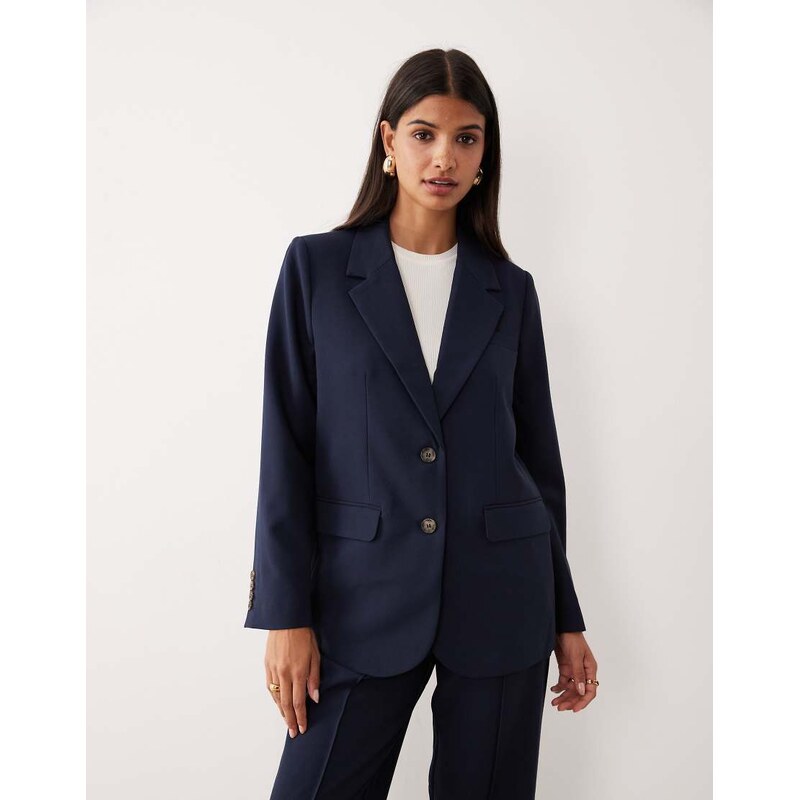 YAS oversized blazer co-ord in navy 115514789