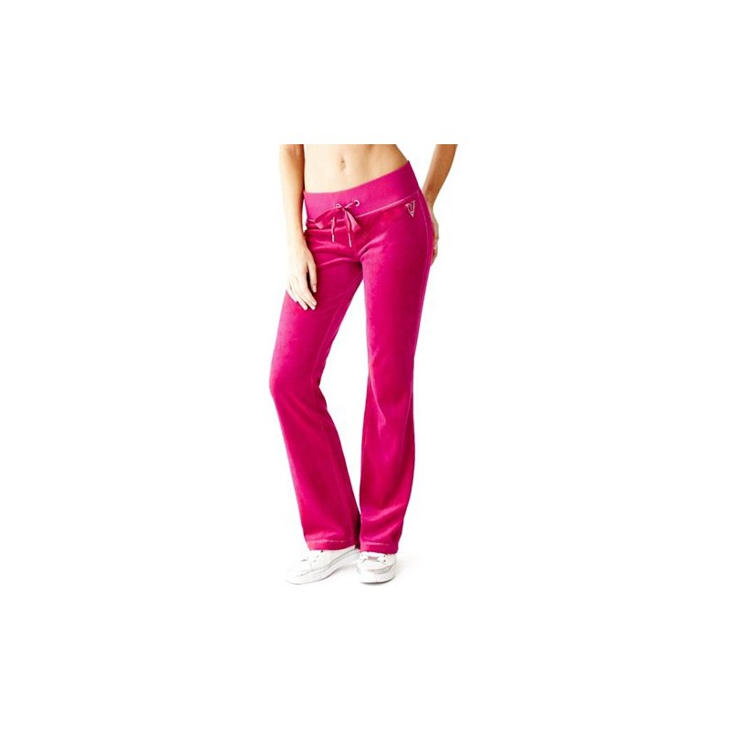 Guess Tepláky Corely Velour Bootcut Sweatpants