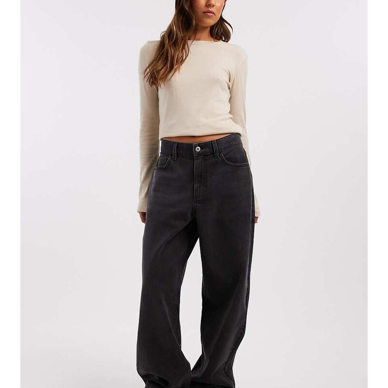 COLLUSION X001 antifit mid rise jean in washed black