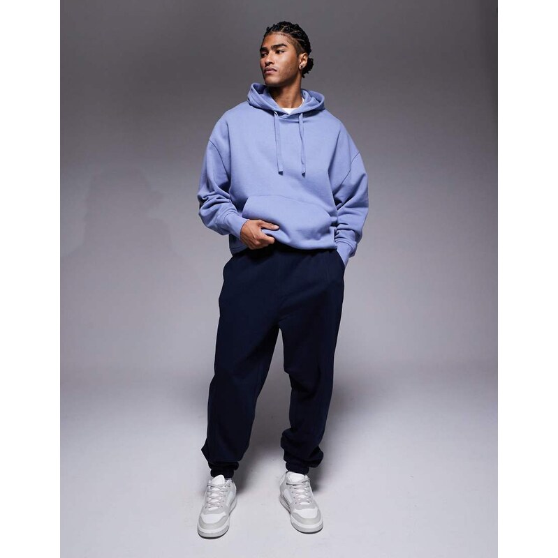 ASOS DESIGN oversized joggers in navy