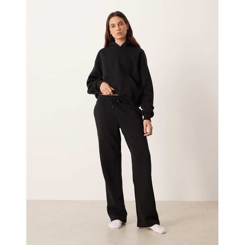 Gina Tricot co-ord loose fit straight leg joggers in black