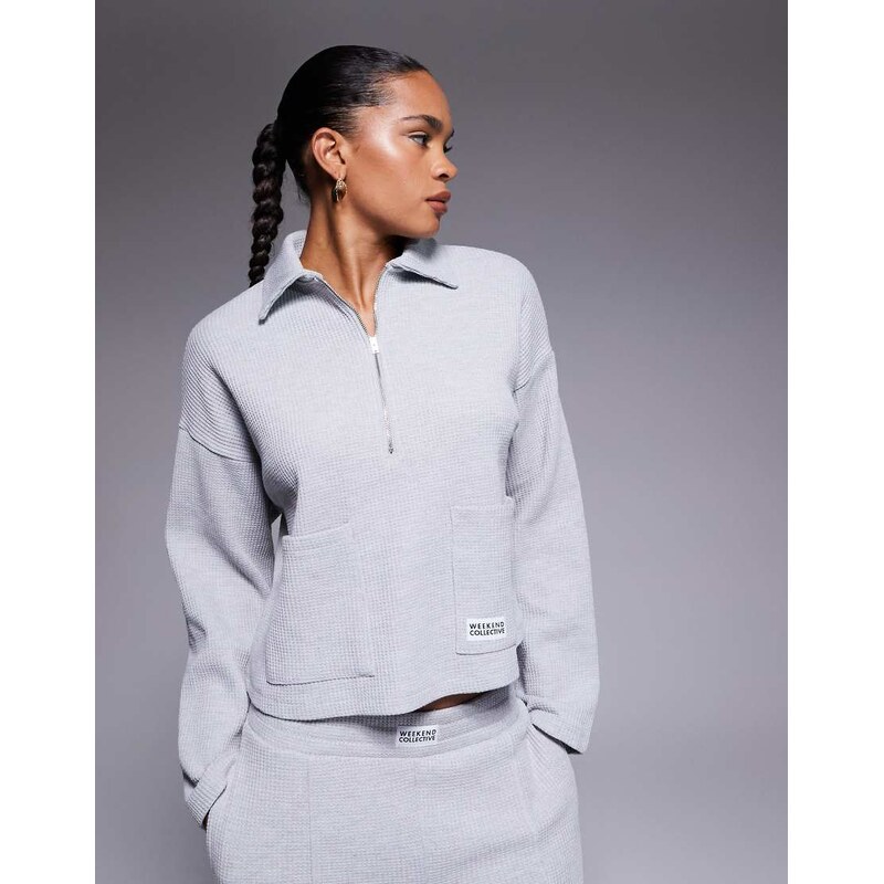 ASOS Weekend Collective Weekend Collective co-ord half zip waffle 109109156