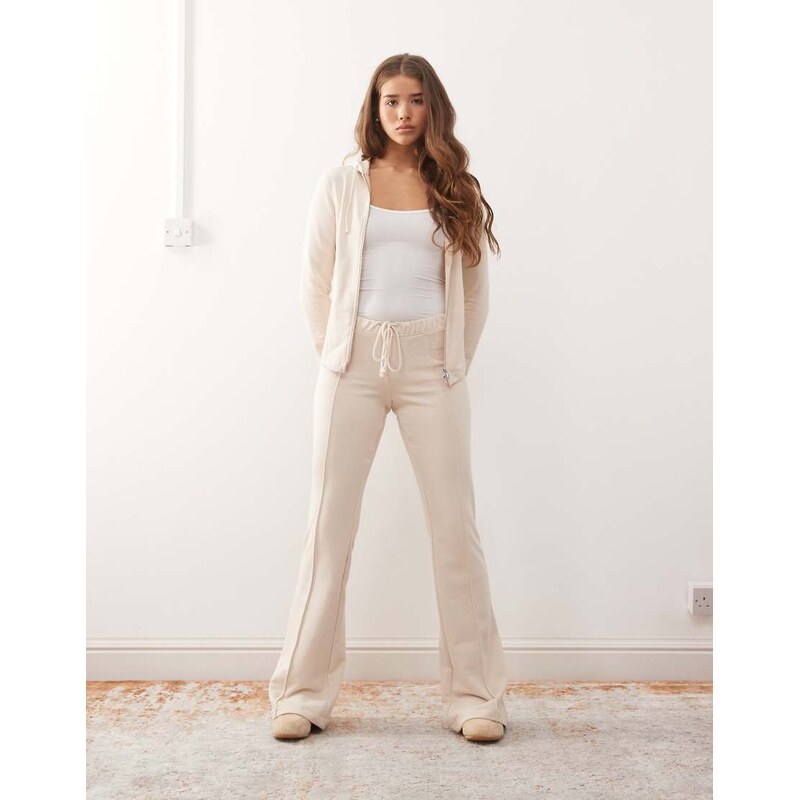 Monki flared co-ord joggers in beige-Neutral 109109228