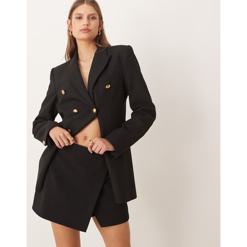 Mango mini skort co-ord in black 109109242