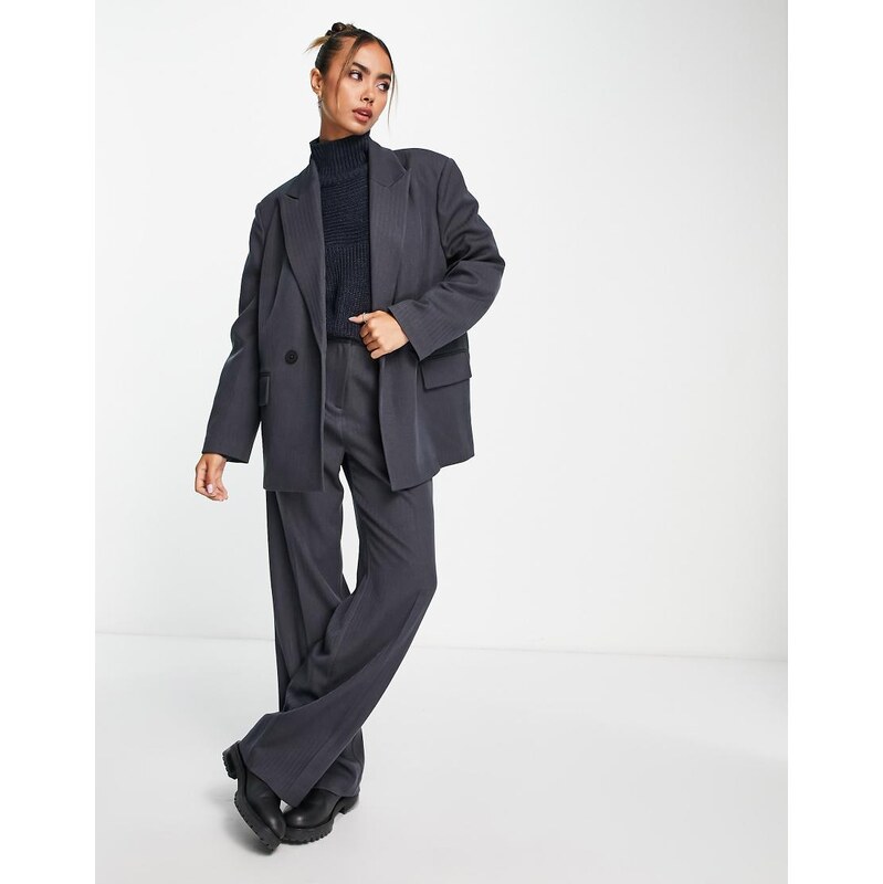 Vero Moda tailored herringbone co-ord blazer in grey 115524628