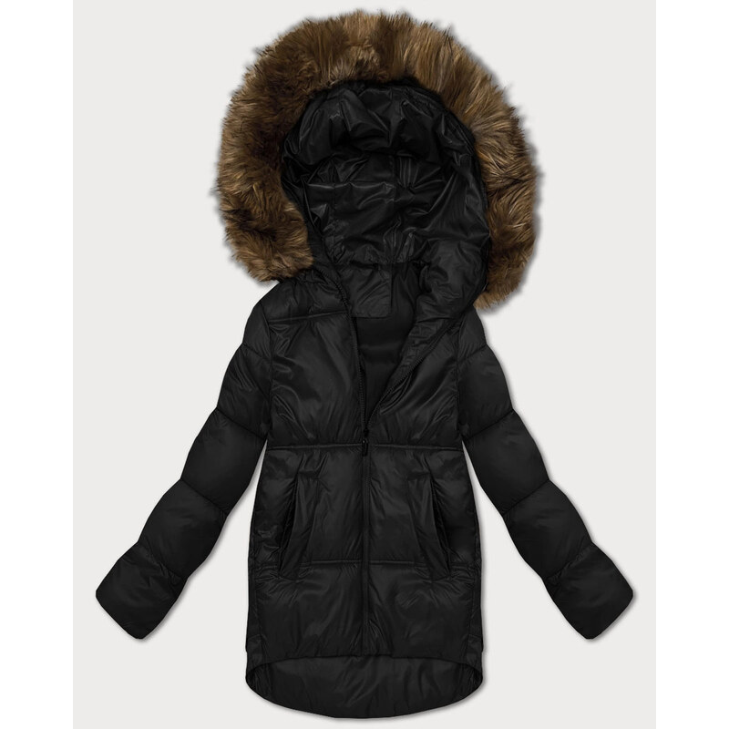 Dámská bunda bomber s kapucí SWest černá (B8280-1) 109108405