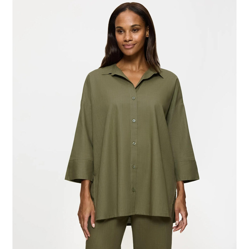 Summer Wear Boyfriend Shirt - SAGE GREEN - TRIUMPH SAGE GREEN -