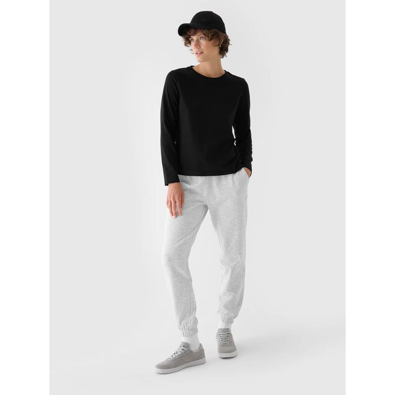 Dámské oversize hladké tričko s dlouhým rukávem model 21432174 -