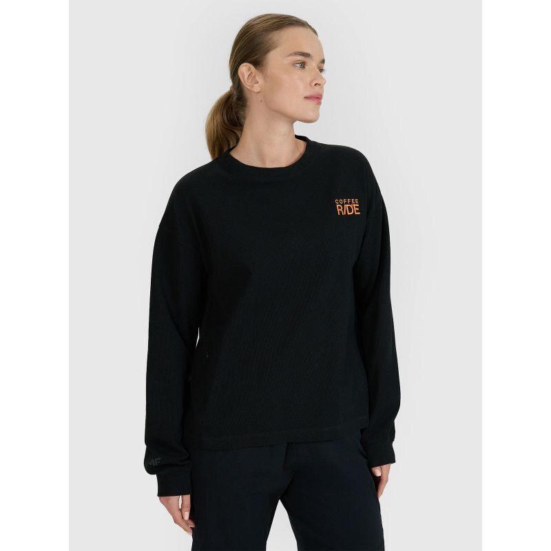 Dámské tričko oversize s potiskem a dlouhým rukávem 4F 4FWSS25TLONF393 113457058