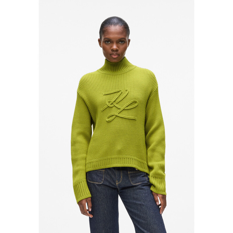 SVETR KARL LAGERFELD SOUTACHE AUTOGRAPH KNIT
