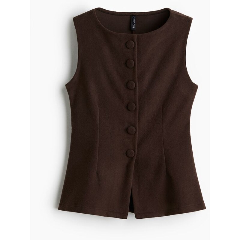 H&M - Žerzejová vesta - Hnědá
