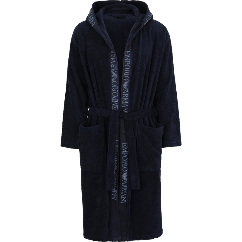 Emporio Armani Dlouhý župan modrá / námořnická modř