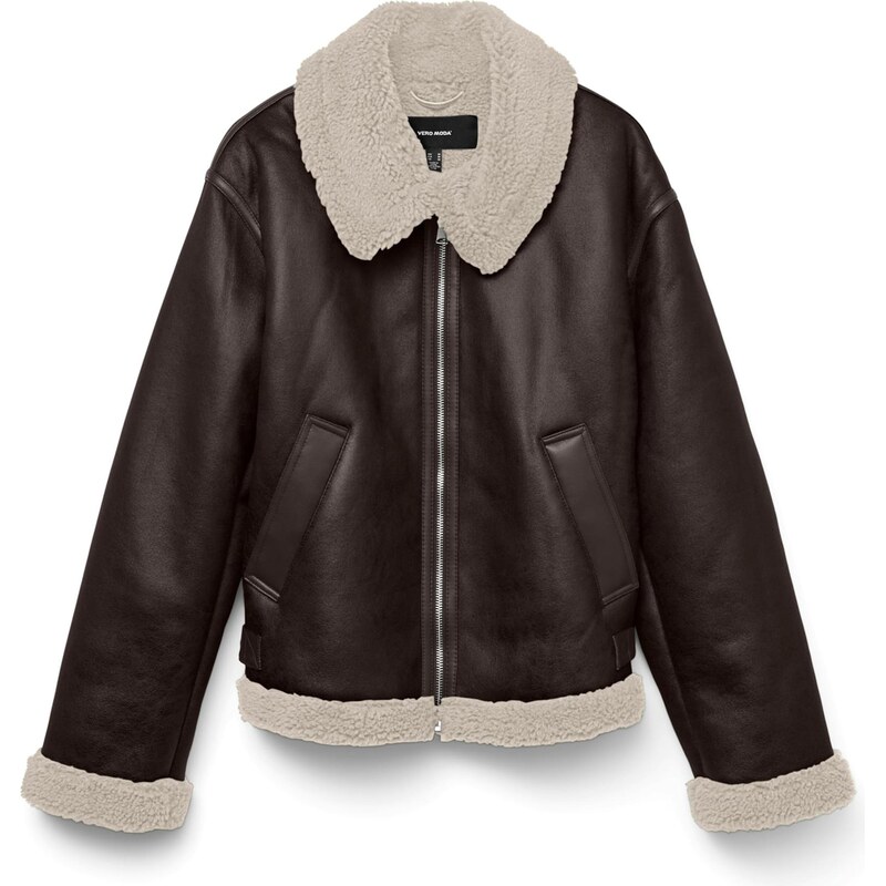 VERO MODA Přechodná bunda VMVirginia čokoládová 109112141