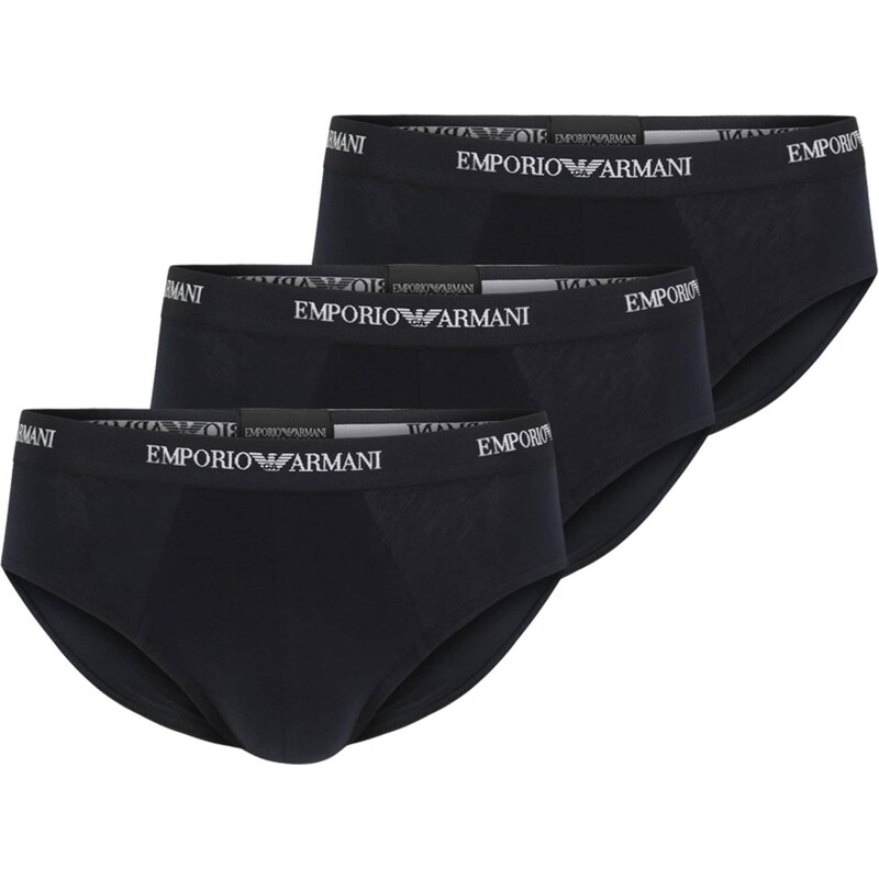 Emporio Armani Slipy marine modrá / bílá