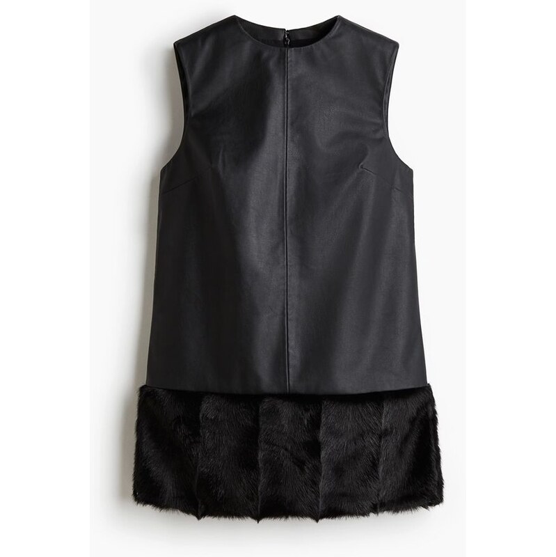 H&M - Minišaty z potažené látky - Černá