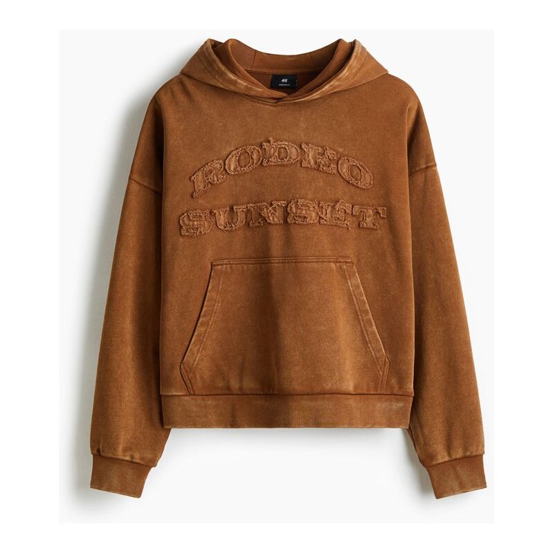 H&M - Sepraná mikinas kapucí Oversized Fit - Světle Hnědá/Rodeo
