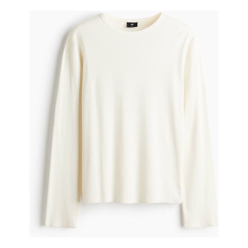 H&M - Žebrovaný top Slim Fit - Bílá