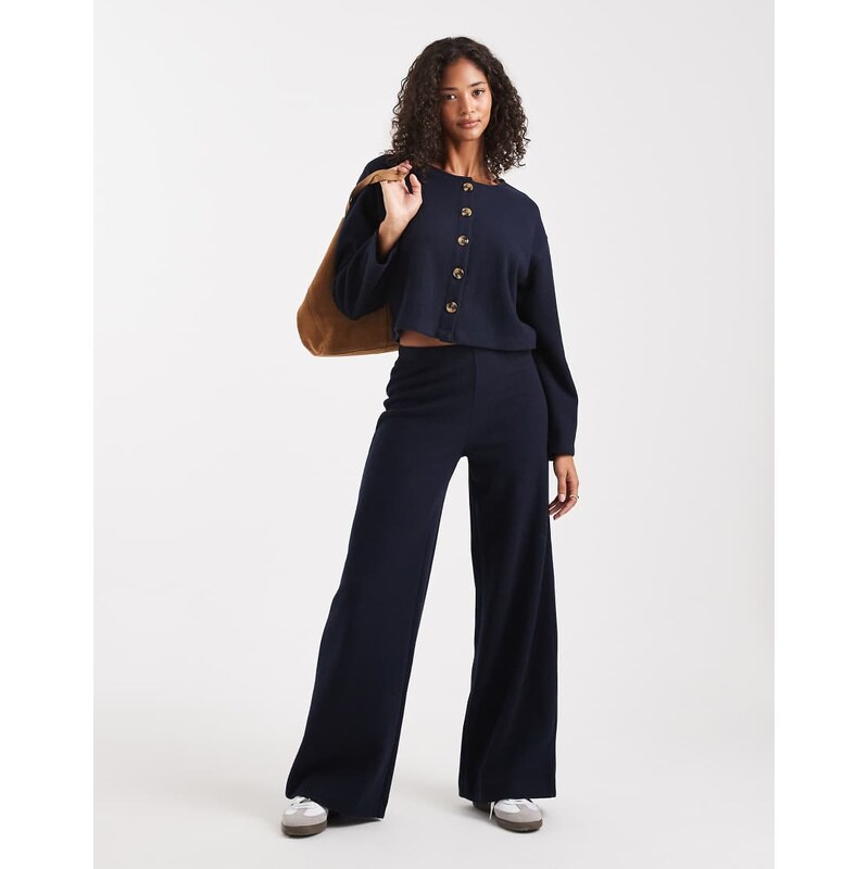Miss Selfridge super soft trouser co-ord in navy 115533686