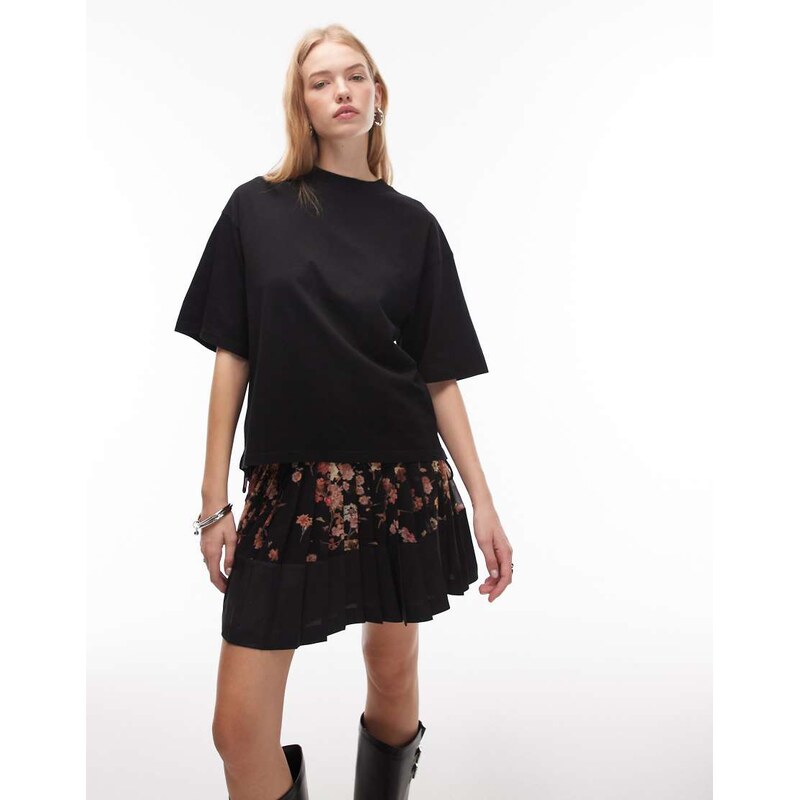 Allsaints Craneo boyfriend fit t-shirt in black 109113454