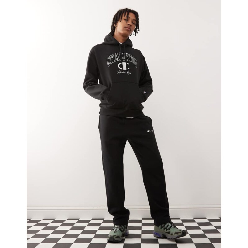 Champion straight leg joggers in black