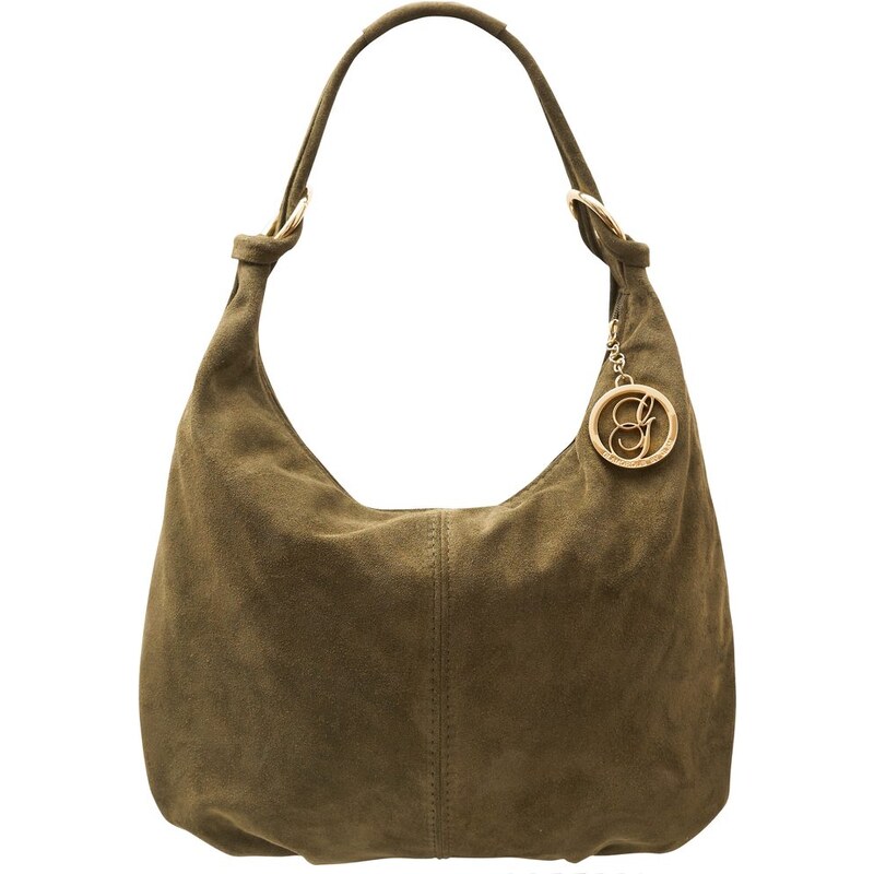 Glamorous by GLAM Dámská semišová kabelka khaki 109117523