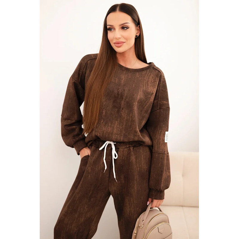K-Fashion Dámská oversize souprava z viskózy s efektem